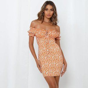 NWT Sundae Muse Orange Flower Dress